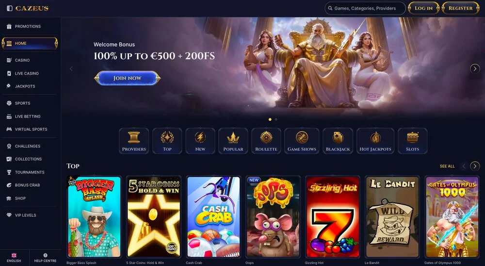 Cazeus Casino Online &ndash; Szczeg&oacute;łowa Analiza 2025 pic3