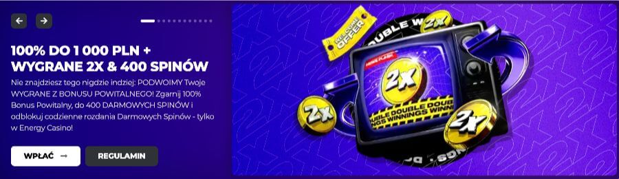 Obrót bonusu bez depozytu w Energy Casino