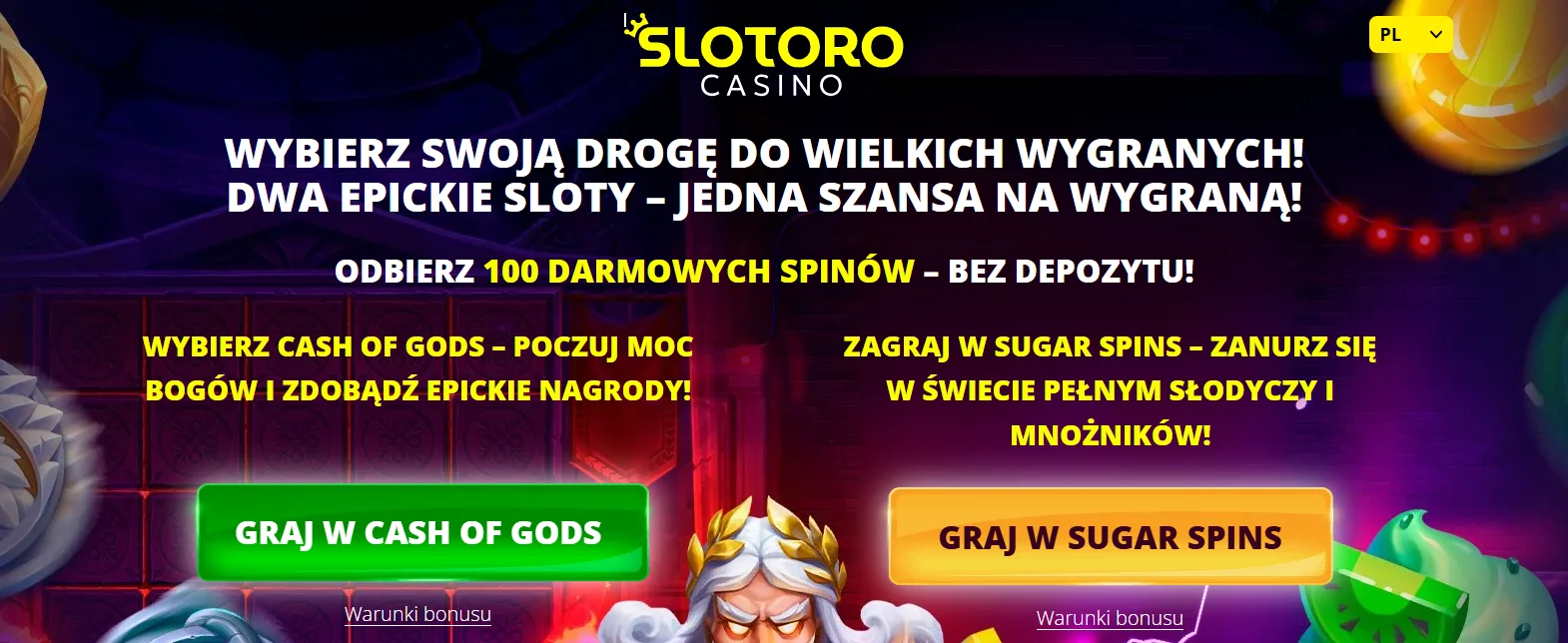 Kody na 100 darmowych spinów
