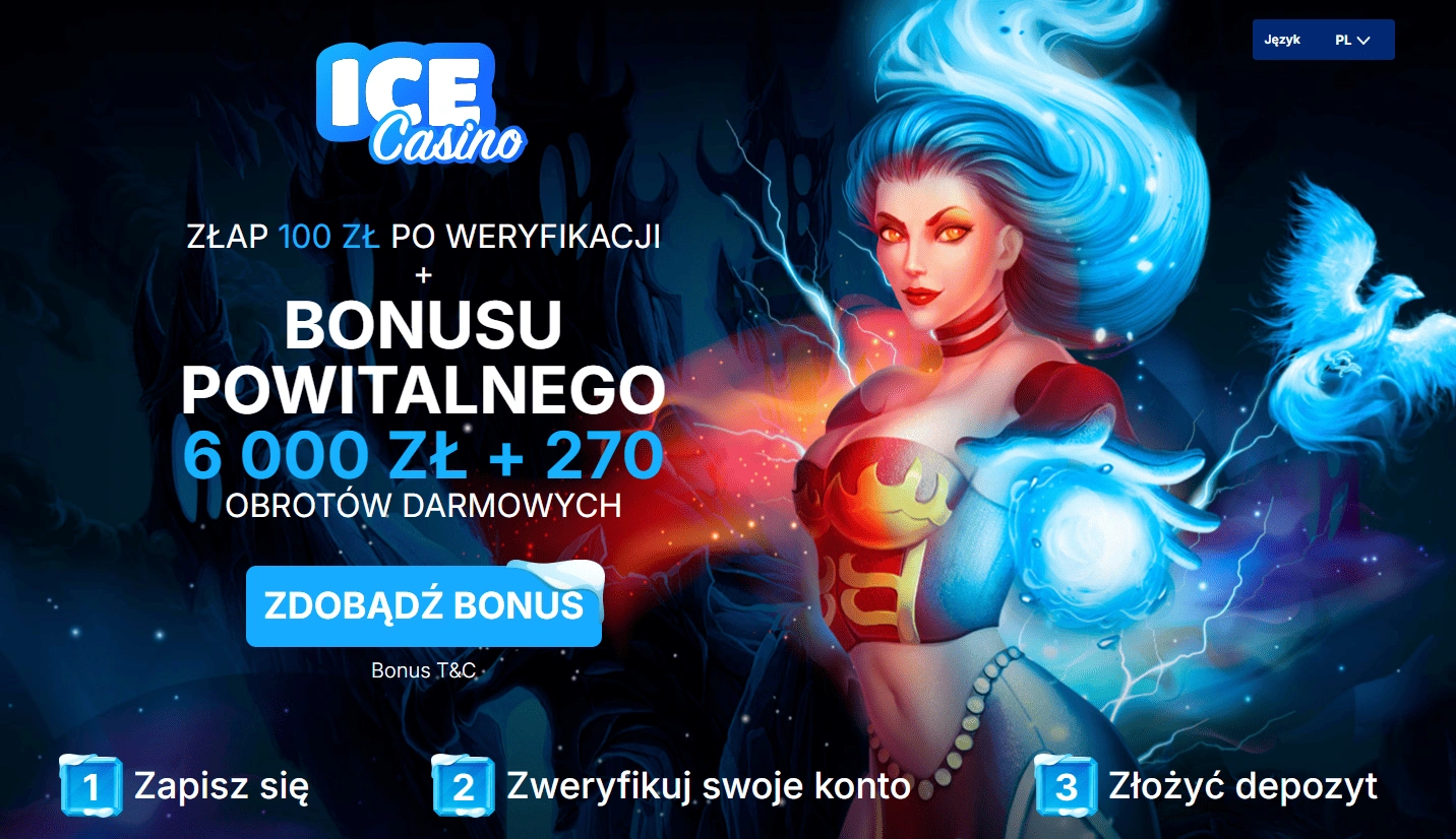 Ice Casino 100 zł bez depozytu