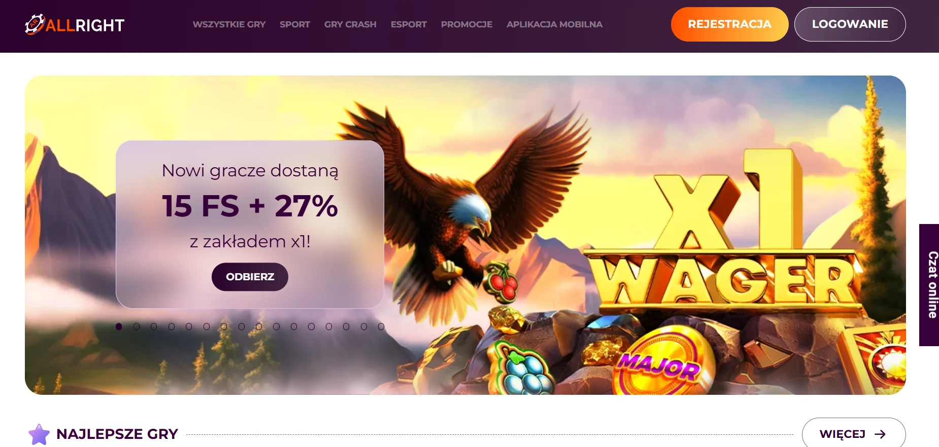 Uwaga na nazwę: All Right Casino to nie szkoła językowa