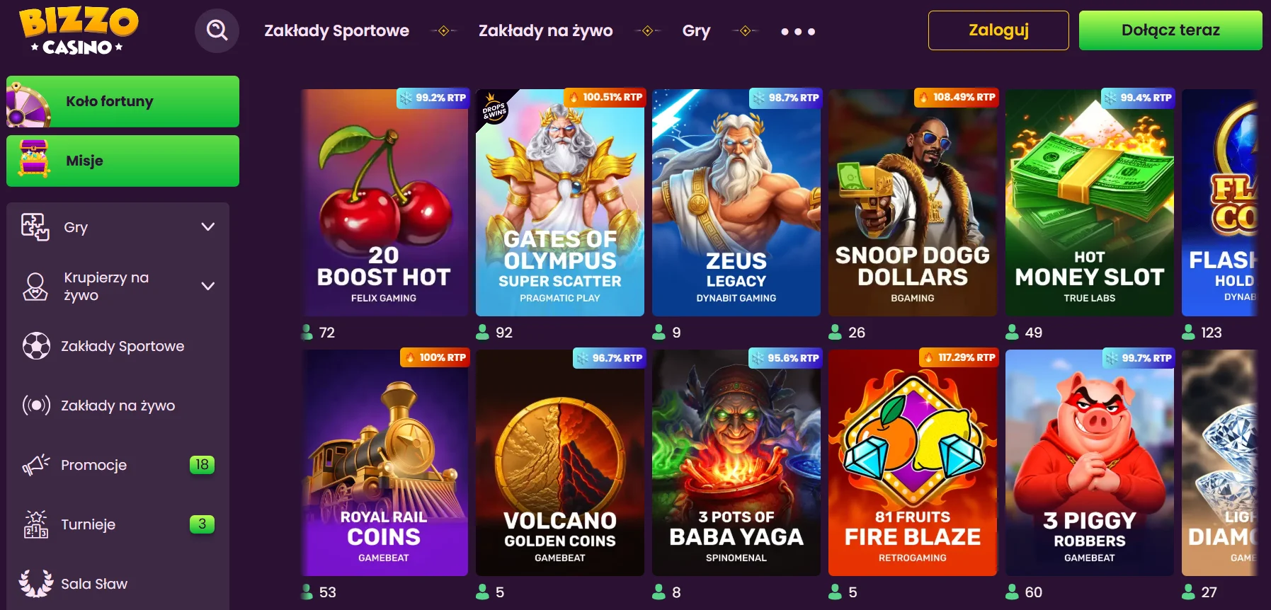 Sloty i mechaniki w lobby