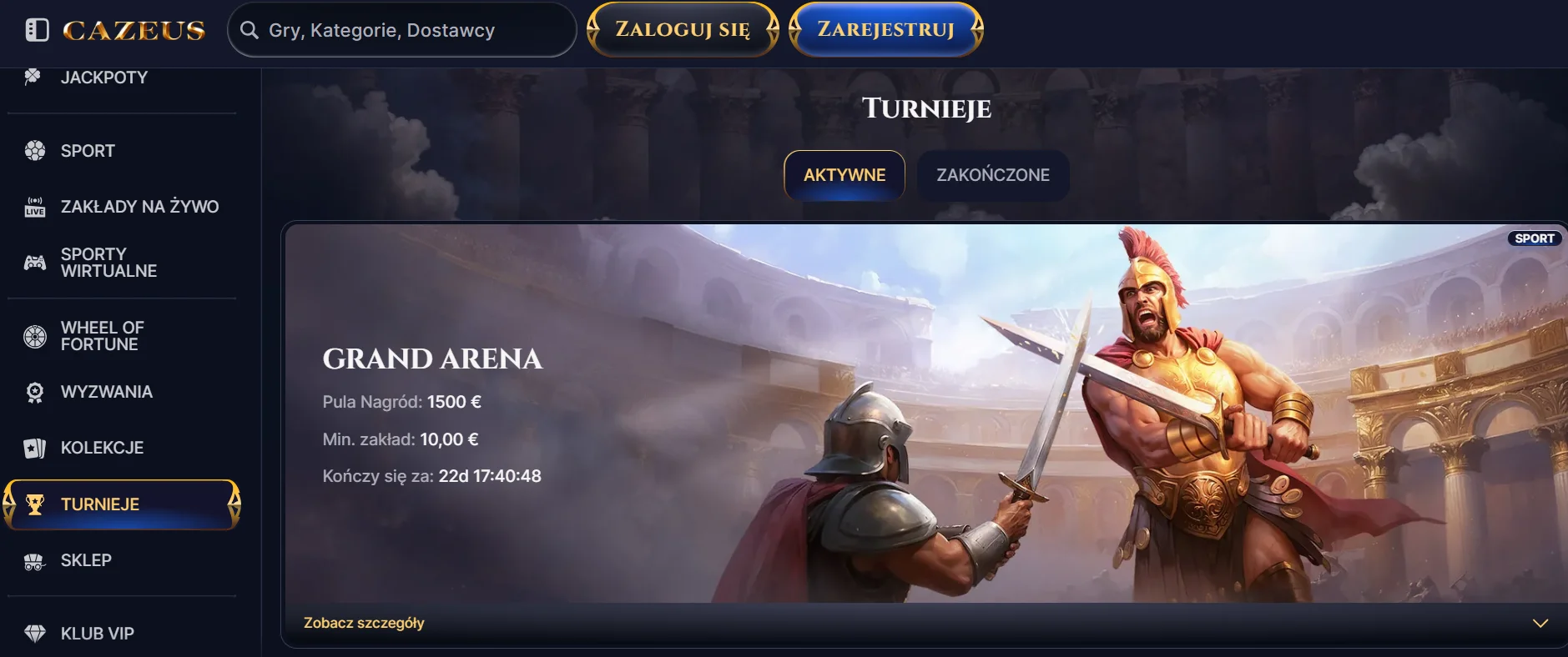 Cazeus Casino: bonus powitalny