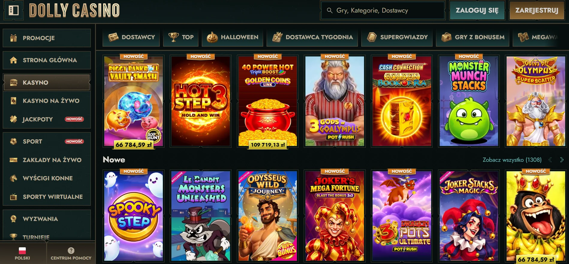 Dolly Casino: gry od dostawców