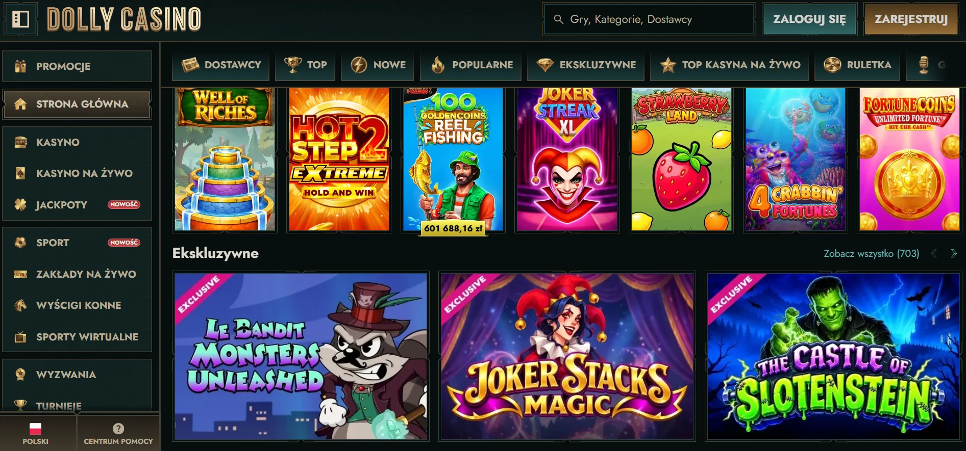 Dolly Casino: oferta gier