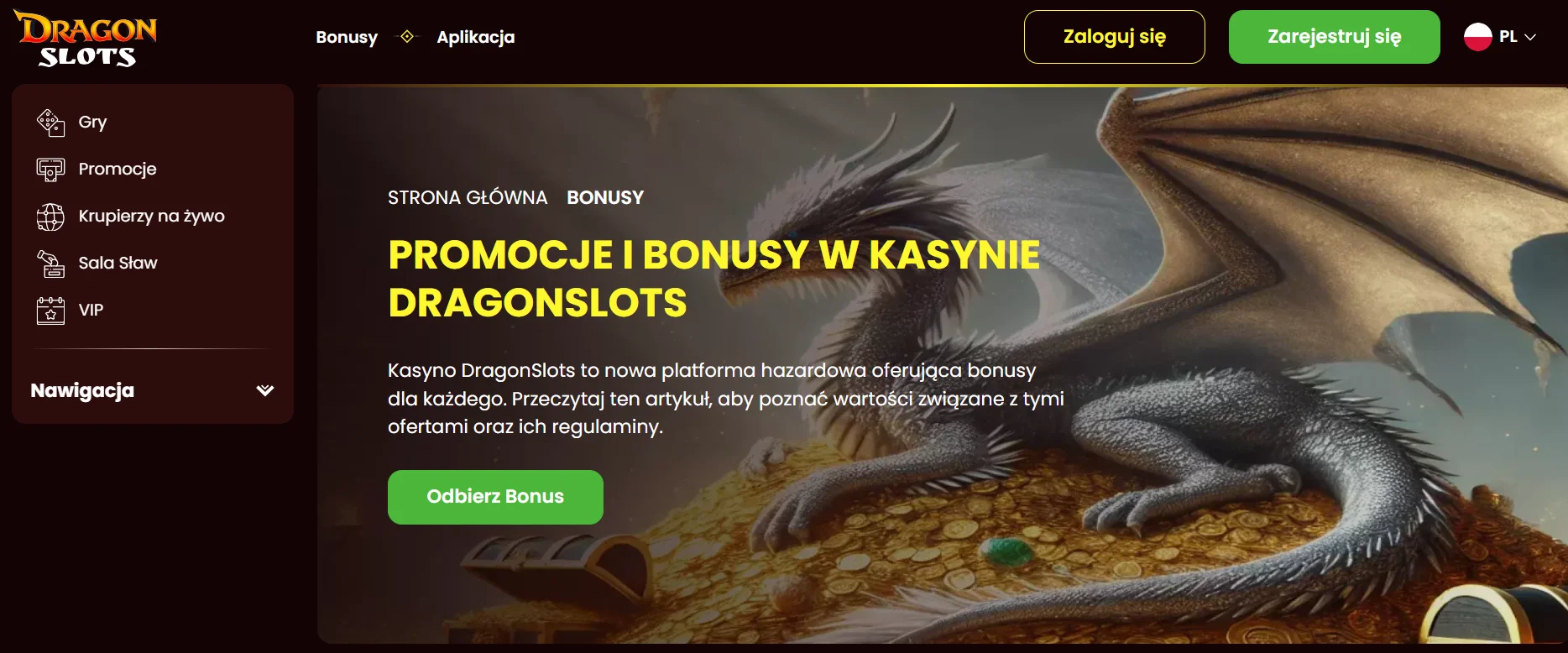 DragonSlots: pakiet powitalny
