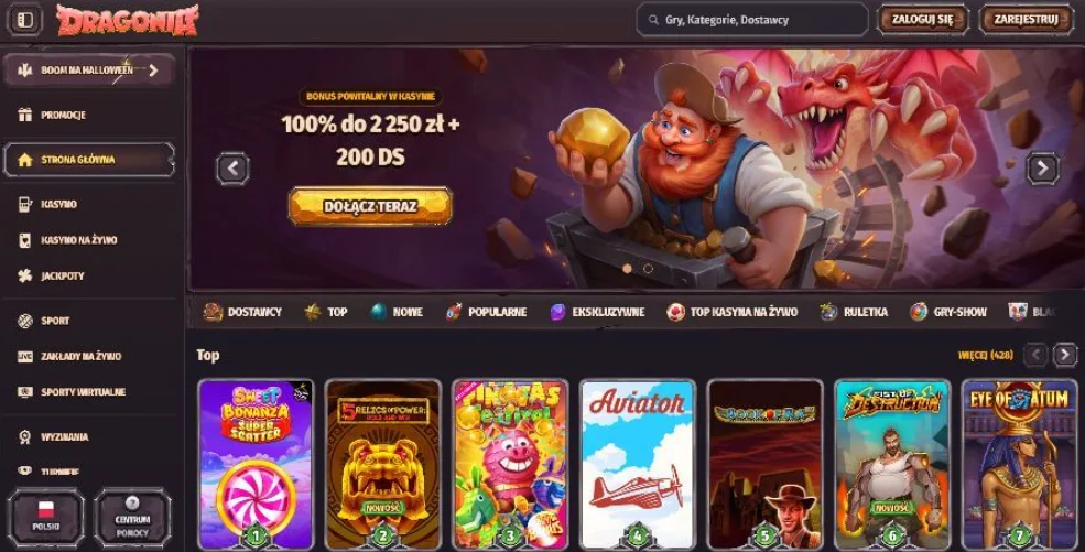 Dragonia: kasyno na żywo