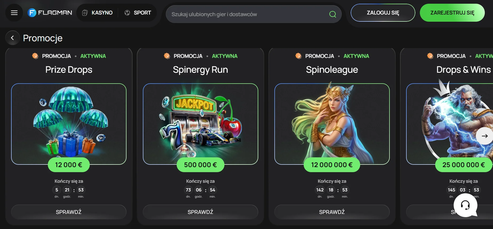 Flagman Casino: bonus powitalny i jackpoty