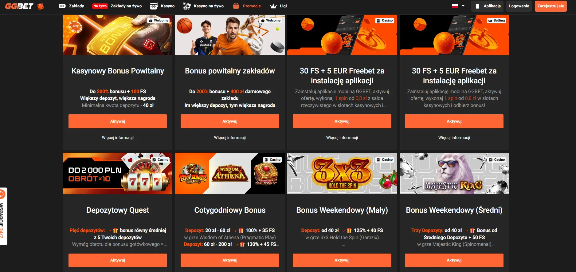 Bonus powitalny do 200% plus 100 FS