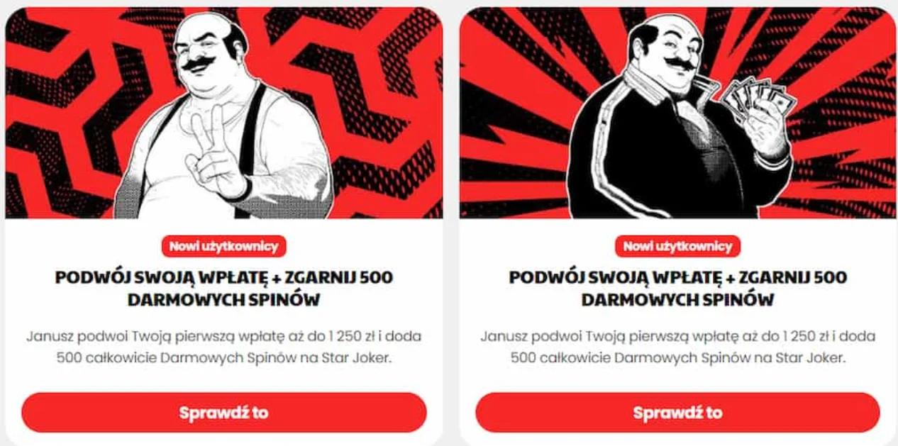 Janusz Casino: bonus powitalny