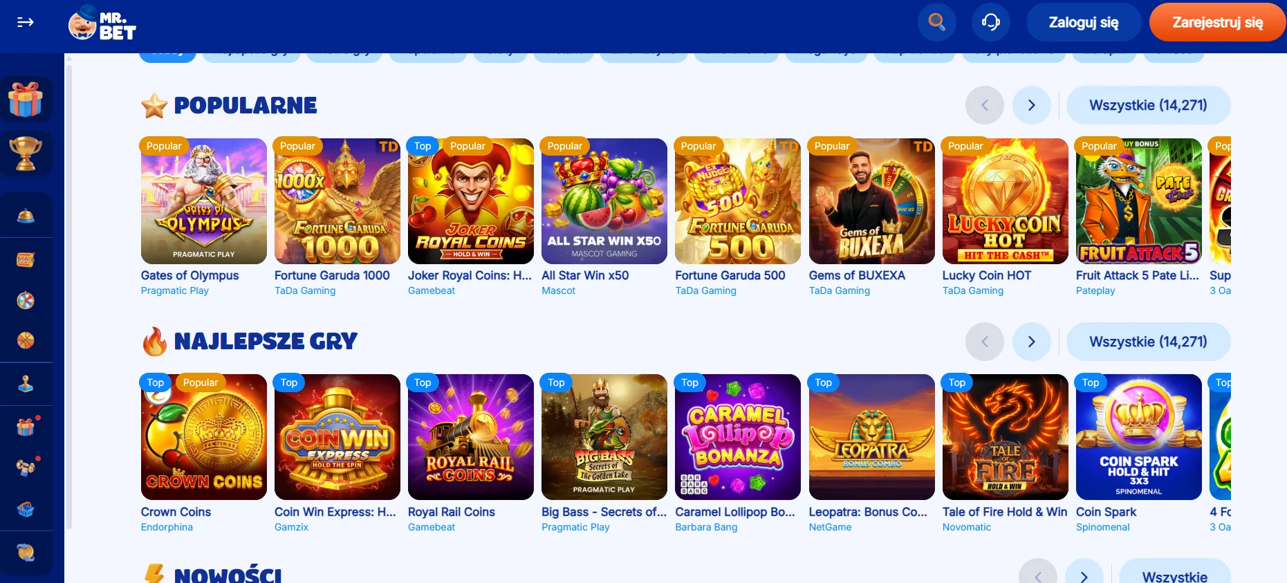 Mr Bet: oferta gier