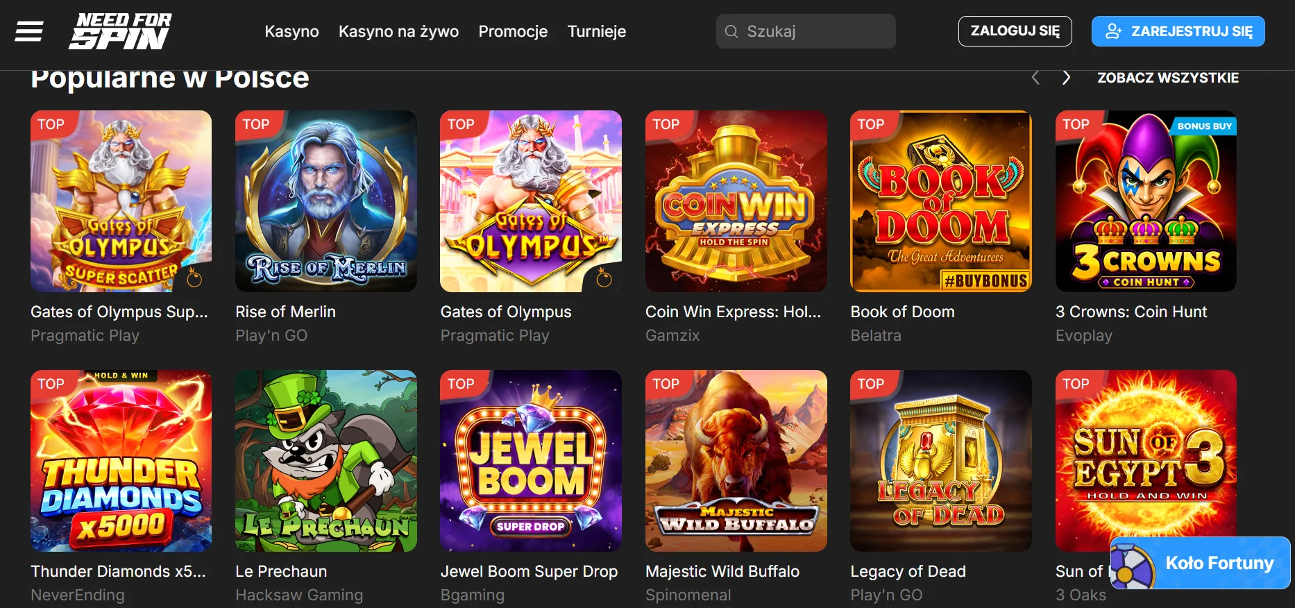 Need for Spin: lobby z grami