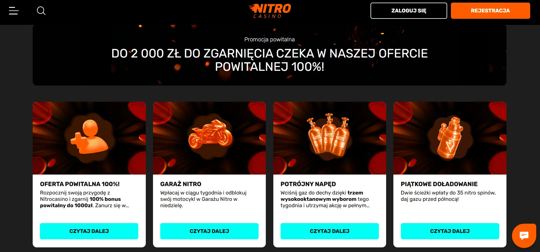 Nitro Casino: bonus powitalny