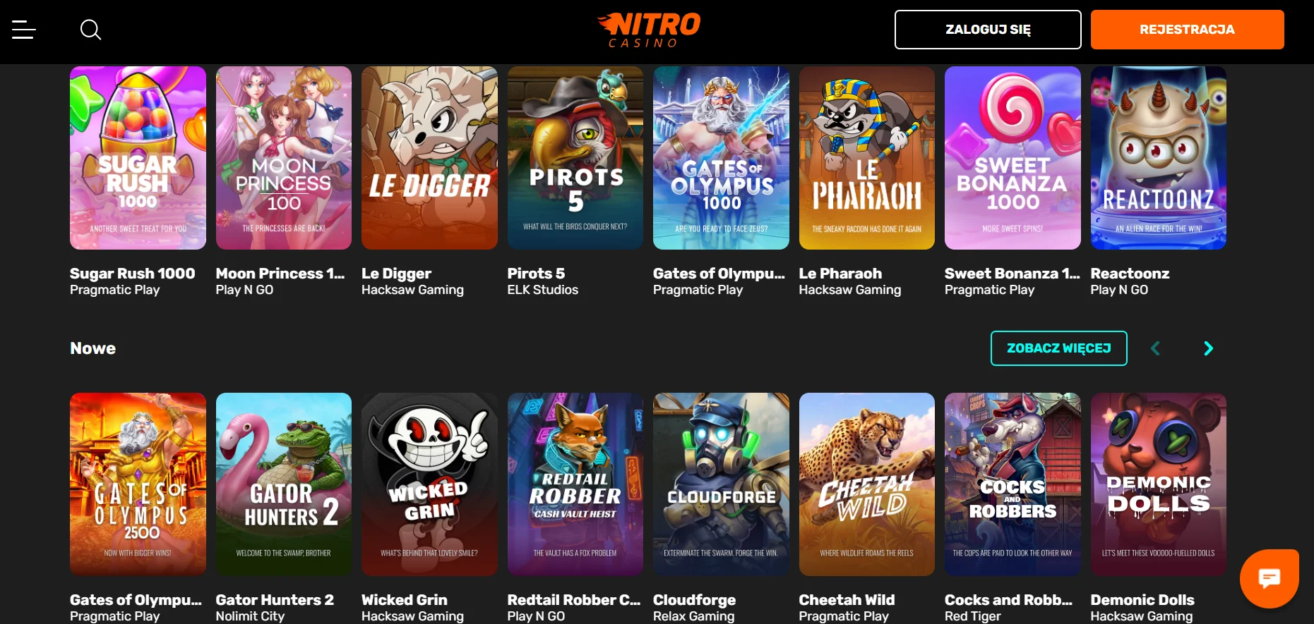 Nitro Casino: oferta gier