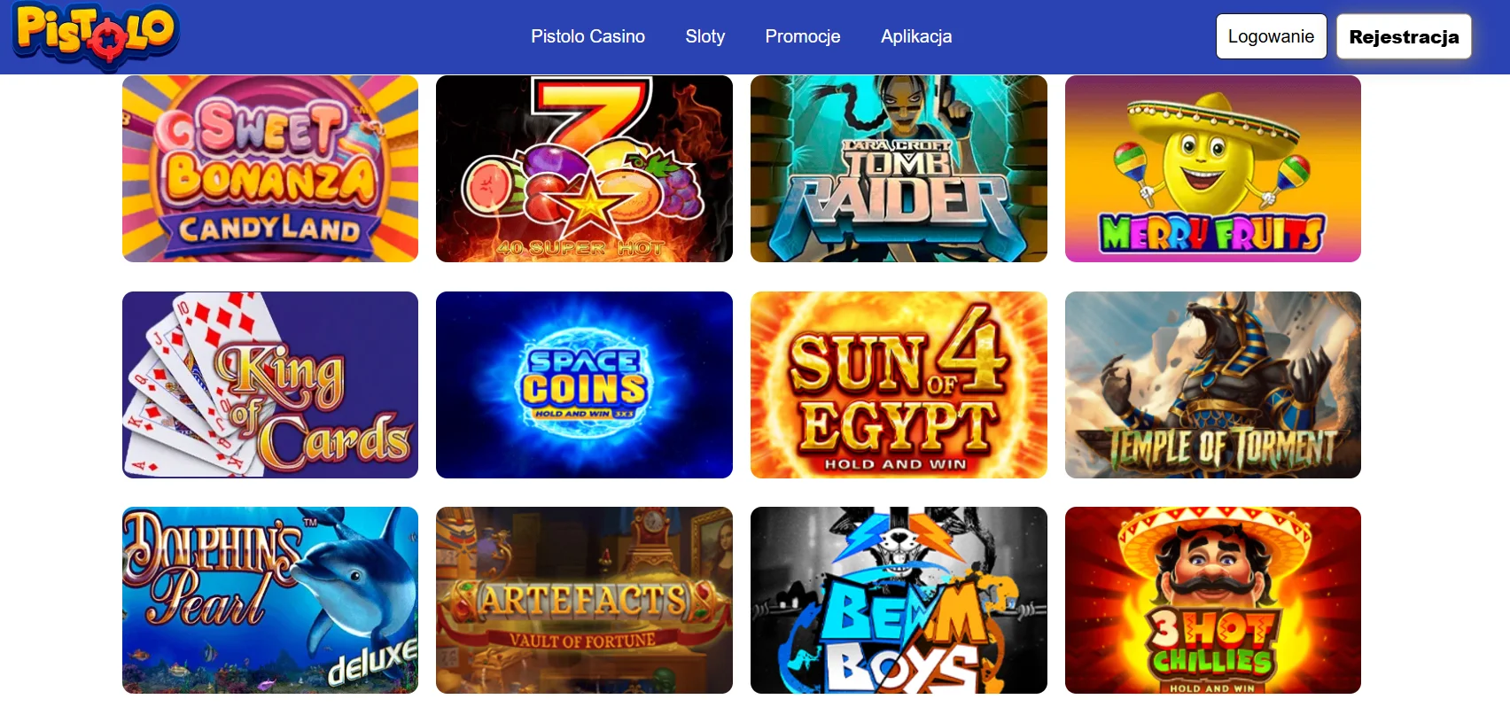 Pistolo Casino: sloty i gry szybkie