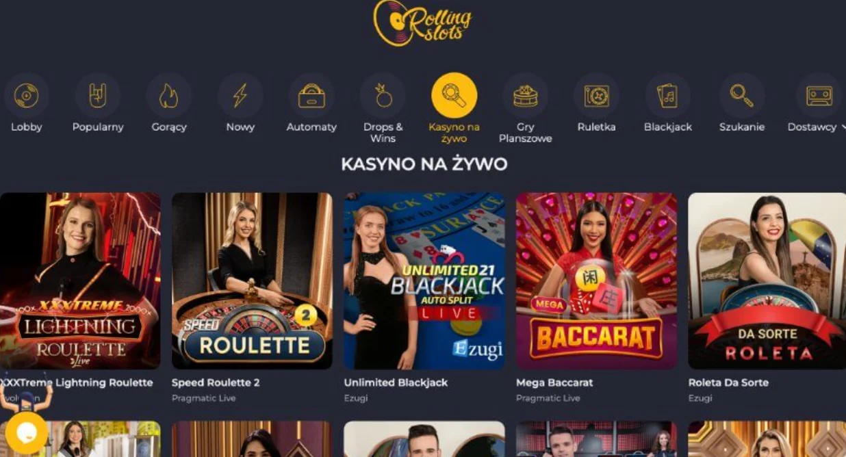Rolling Slots: automaty w lobby
