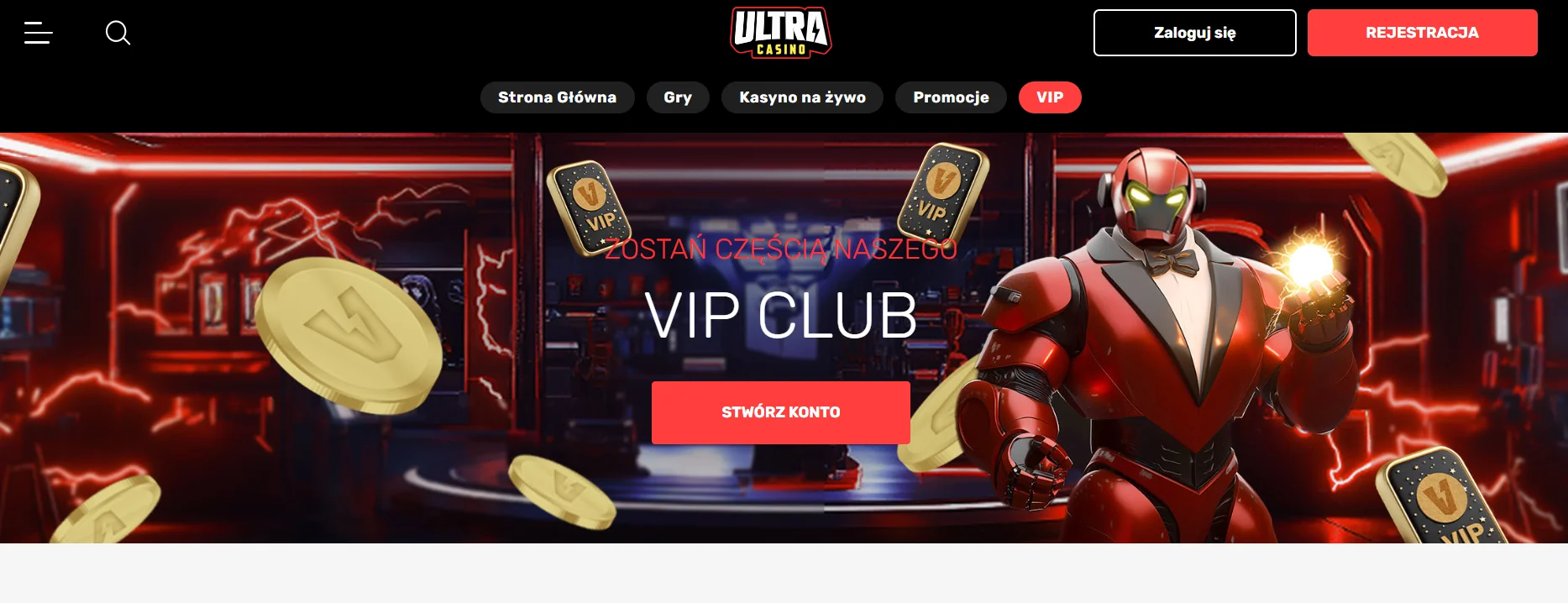 Pozostałe bonusy Ultra Casino