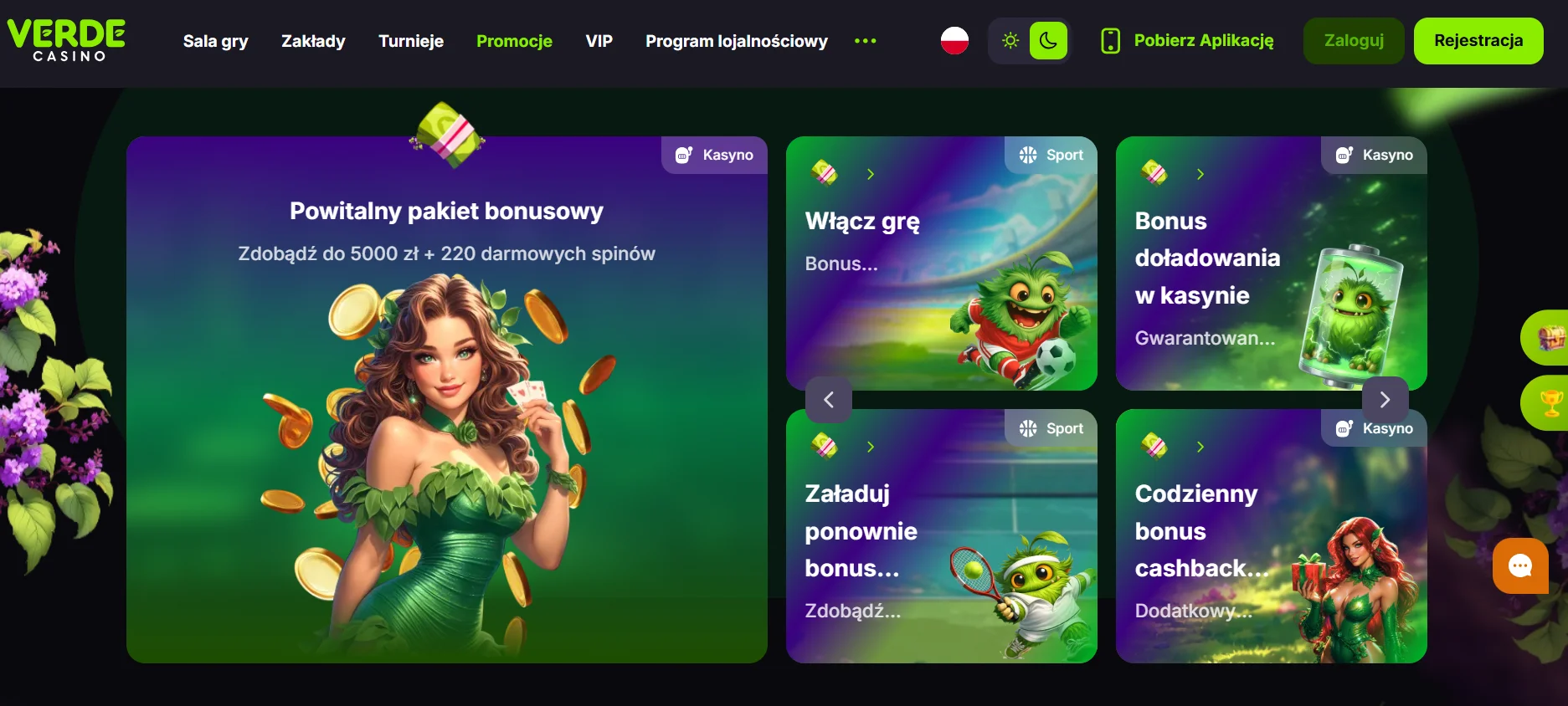 Pakiet powitalny na cztery depozyty
