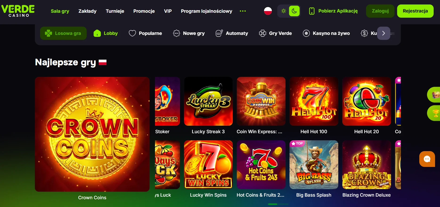 Sloty, w tym Joker Stoker i Starburst z ofert bonusowych